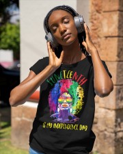 Juneteeth Is My Independence Day Classic T-Shirt apparel-ladies-t-shirt-lifestyle-front-84