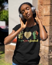 Peace Love Juneteenth Classic T-Shirt apparel-ladies-t-shirt-lifestyle-front-84