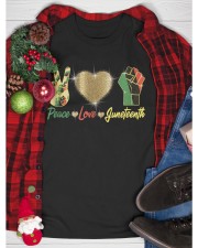 Peace Love Juneteenth Classic T-Shirt custom-t-shirts-classic-lifestyle-front-353