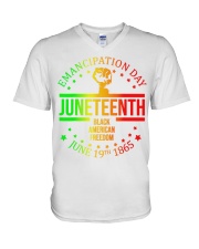 Emancipation Day Juneteenth V-Neck T-Shirt tile