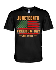 Juneteenth Freedom Day V-Neck T-Shirt tile