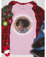 I Like Wine And Music Classic T-Shirt custom-t-shirts-classic-lifestyle-front-353