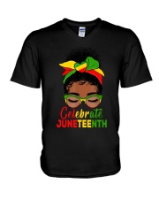 Celebrate Juneteenth V-Neck T-Shirt tile