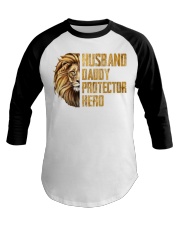 Husband And Daddy Protector Hero Baseball Tee tile
