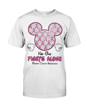 Breast Cancer Awareness No One Fight Alone Classic T-Shirt front