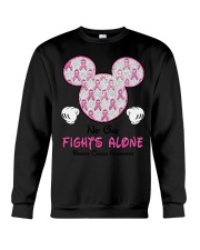 Breast Cancer Awareness No One Fight Alone Crewneck Sweatshirt tile