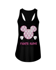 Breast Cancer Awareness No One Fight Alone Ladies Flowy Tank tile