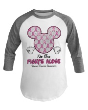 Breast Cancer Awareness No One Fight Alone Baseball Tee tile