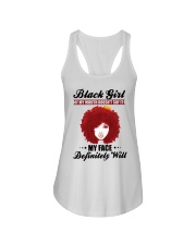 Black Girl If My Mouth Doesn't Say It My Face Ladies Flowy Tank tile