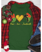 Peace Love Juneteenth Classic T-Shirt custom-t-shirts-classic-lifestyle-front-353