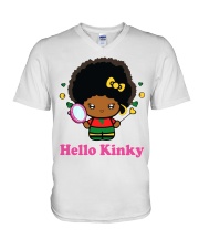 Hello Kinky V-Neck T-Shirt tile