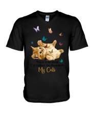 Cat There Is No Place V-Neck T-Shirt tile