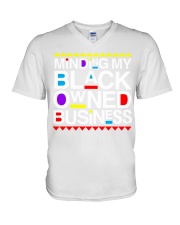 Black Owned V-Neck T-Shirt tile