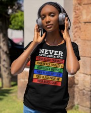Never Apologize For Classic T-Shirt apparel-ladies-t-shirt-lifestyle-front-83