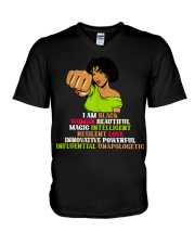 I Am Black Woman V-Neck T-Shirt tile