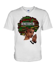 Juneteenth V-Neck T-Shirt tile