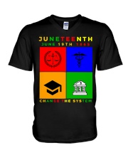June 19th 1865 Change The System V-Neck T-Shirt tile