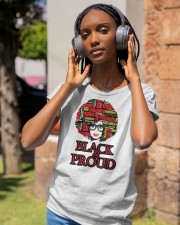 Black And Proud Classic T-Shirt apparel-ladies-t-shirt-lifestyle-front-83