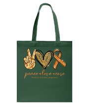 Peace Love Cure Tote Bag tile