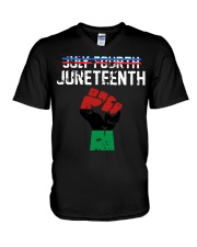 Juneteenth V-Neck T-Shirt tile