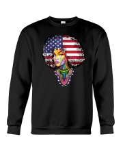 Black Woman - American Flag Crewneck Sweatshirt tile