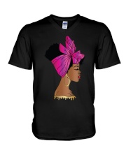 Afro Queen V-Neck T-Shirt tile