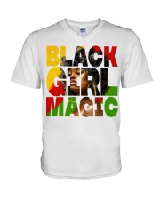 Black Girl Magic V-Neck T-Shirt tile
