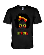 My History Is Strong V-Neck T-Shirt tile