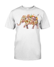 Flower Elephant Classic T-Shirt front