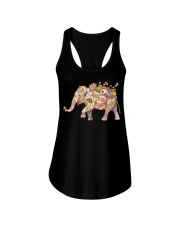 Flower Elephant Ladies Flowy Tank tile