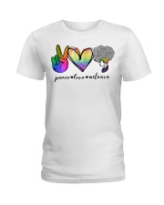 Peace Love Melanin Ladies T-Shirt tile