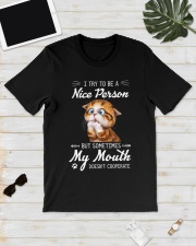 I Try To Be Nice Person But Sometime My Mouth Cat Classic T-Shirt lifestyle-mens-crewneck-front-17
