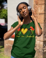 Peace Love Juneteenth Classic T-Shirt apparel-ladies-t-shirt-lifestyle-front-84