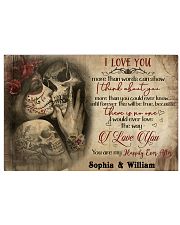 I Love You More Than Words Can Show Skull Couple Personalize 17x11 Poster front