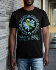 Hippie - Imagine All The People Classic T-Shirt apparel-classic-tshirt-lifestyle-front-40