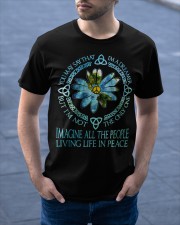 Hippie - Imagine All The People Classic T-Shirt apparel-classic-tshirt-lifestyle-front-46