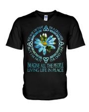 Hippie - Imagine All The People V-Neck T-Shirt tile