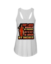 Don't Judge Women By Pounds Ladies Flowy Tank tile