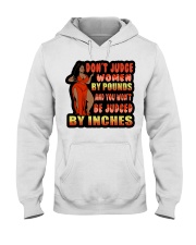 Don't Judge Women By Pounds Hooded Sweatshirt tile
