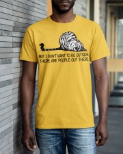 Cat - But I Don't Want To Go Outside Classic T-Shirt apparel-classic-tshirt-lifestyle-front-40