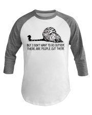 Cat - But I Don't Want To Go Outside Baseball Tee tile