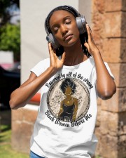 Powered By All Of The Strong Classic T-Shirt apparel-ladies-t-shirt-lifestyle-front-84