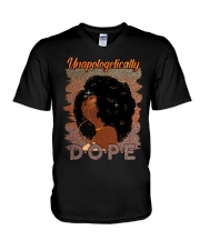 Unapologetically Dope V-Neck T-Shirt tile