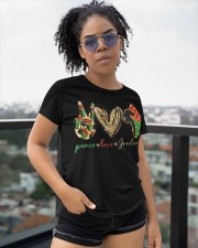 Peace Love Juneteenth Classic T-Shirt apparel-classic-tshirt-lifestyle-front-250