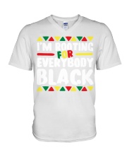 I'm Rootting For Everybody Black V-Neck T-Shirt tile