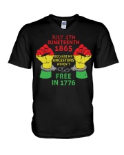 Juneteeth 1865 V-Neck T-Shirt tile