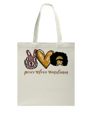 Peace Love Melanin Tote Bag tile