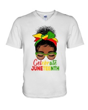 Celebrate Juneteenth V-Neck T-Shirt tile