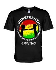 Juneteenth 6 19 1865 V-Neck T-Shirt tile