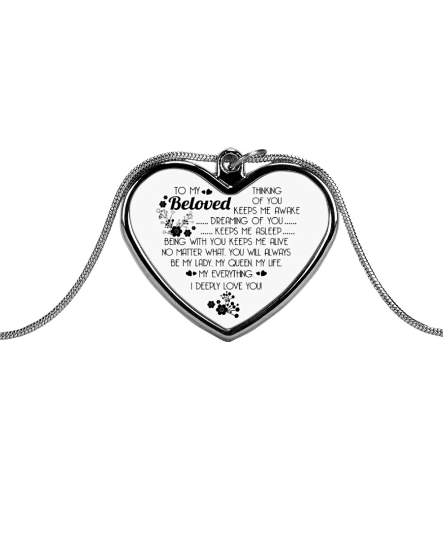 TO MY BELOVED Metallic Heart Necklace